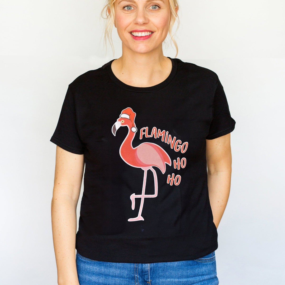 Funny Flamingo Ladies Christmas T-Shirt - Of Life & Lemons®
