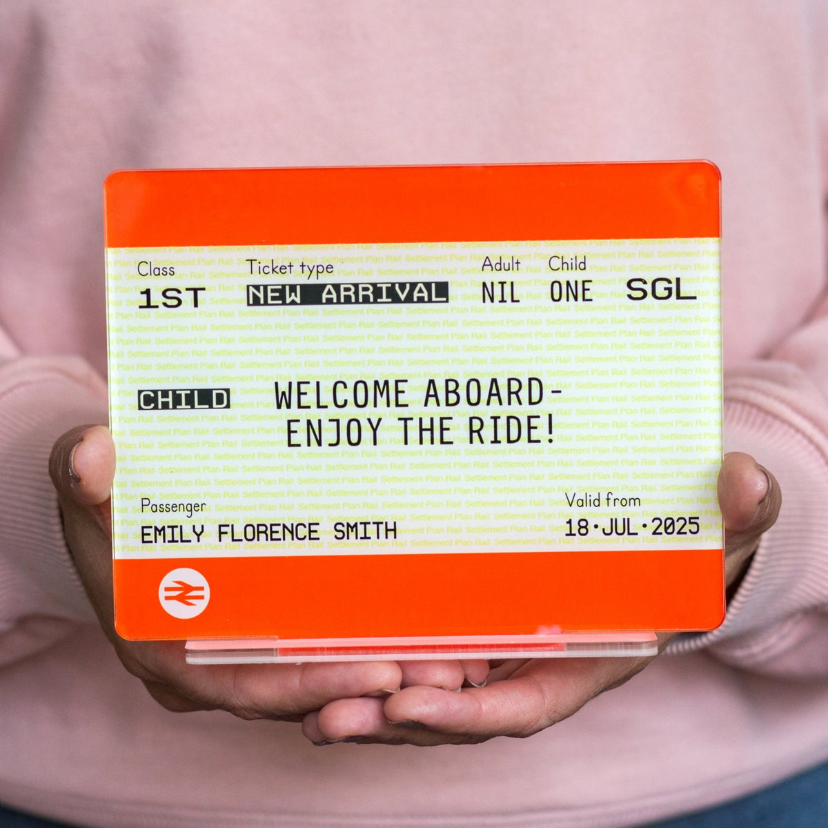 Personalised Train Ticket New Baby Gift - Of Life & Lemons®