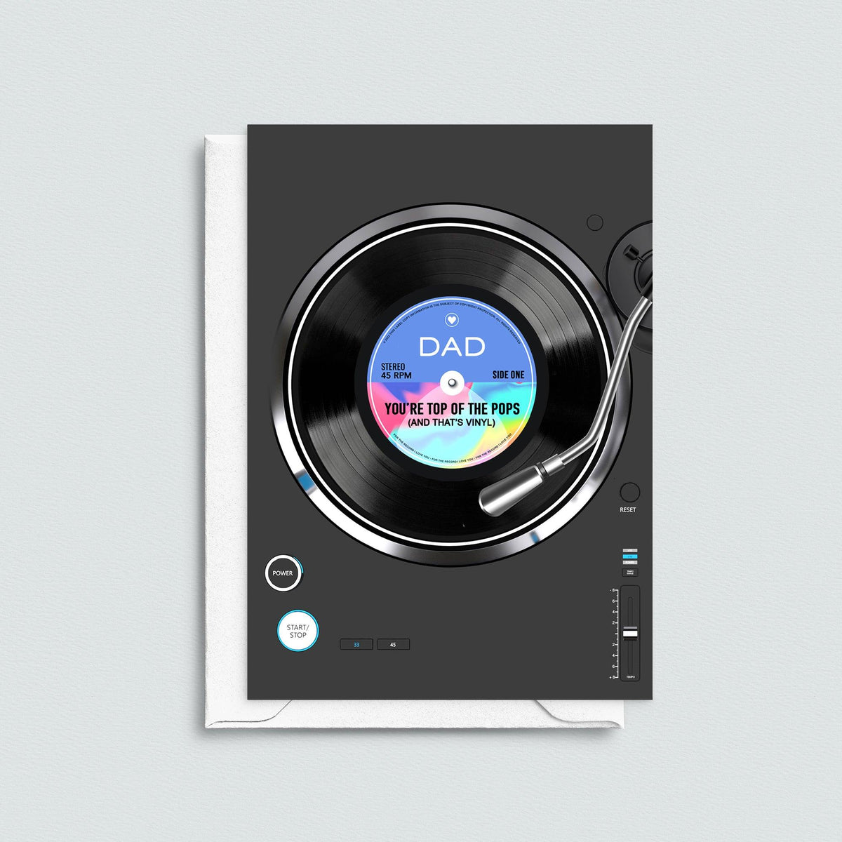 'Top Of The Pops' Vinyl Card For Dad - Of Life & Lemons®