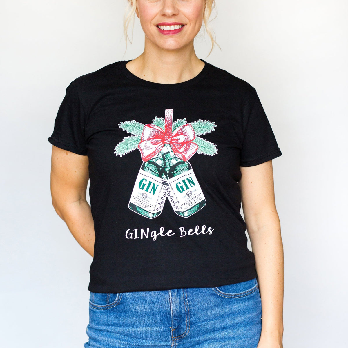 'GINgle Bells' Ladies Christmas T-Shirt - Of Life & Lemons®