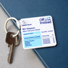 Bespoke gift for teacher of a personalised Ofsted report on a keyring