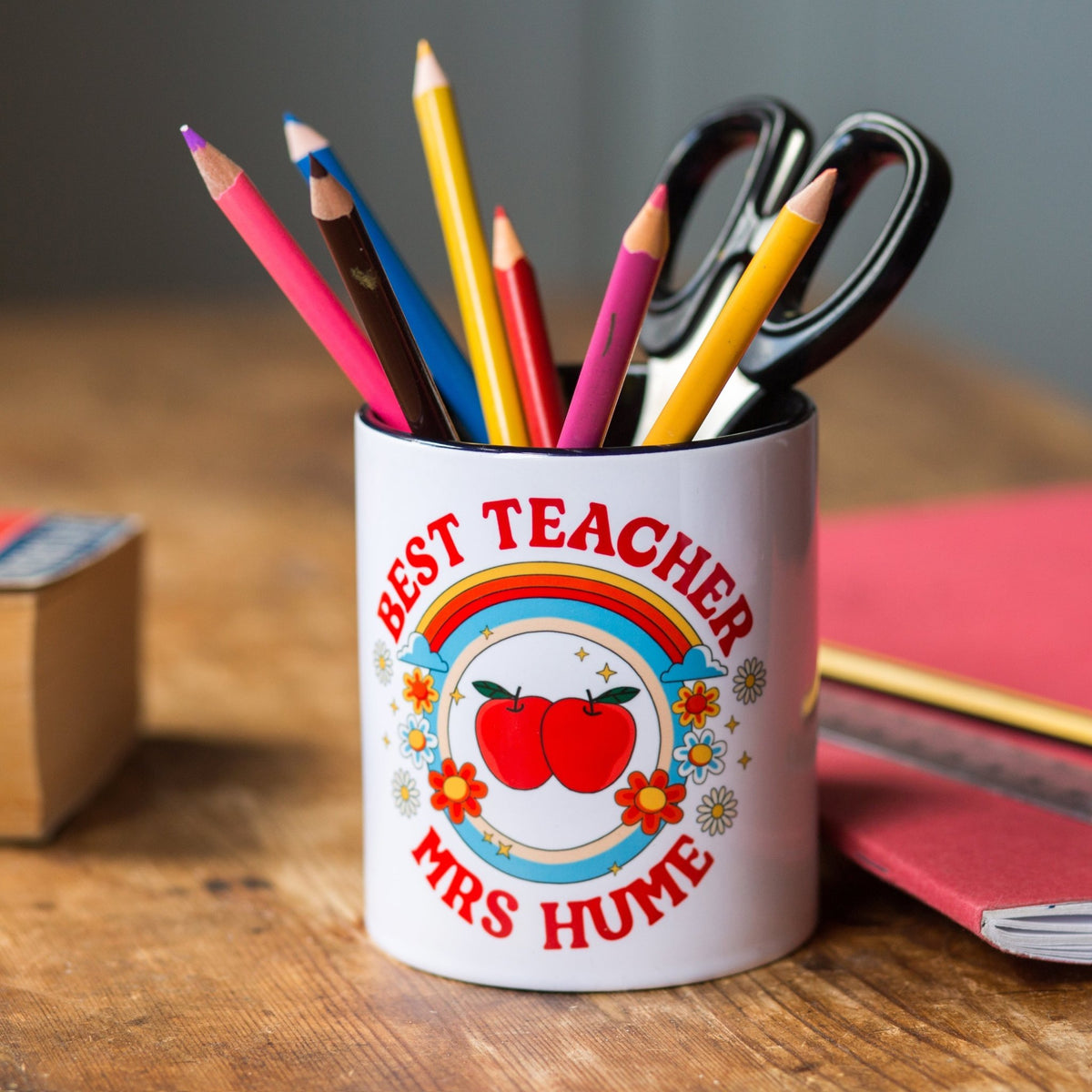 Personalised Retro Pen Pot For Teacher - Of Life & Lemons®
