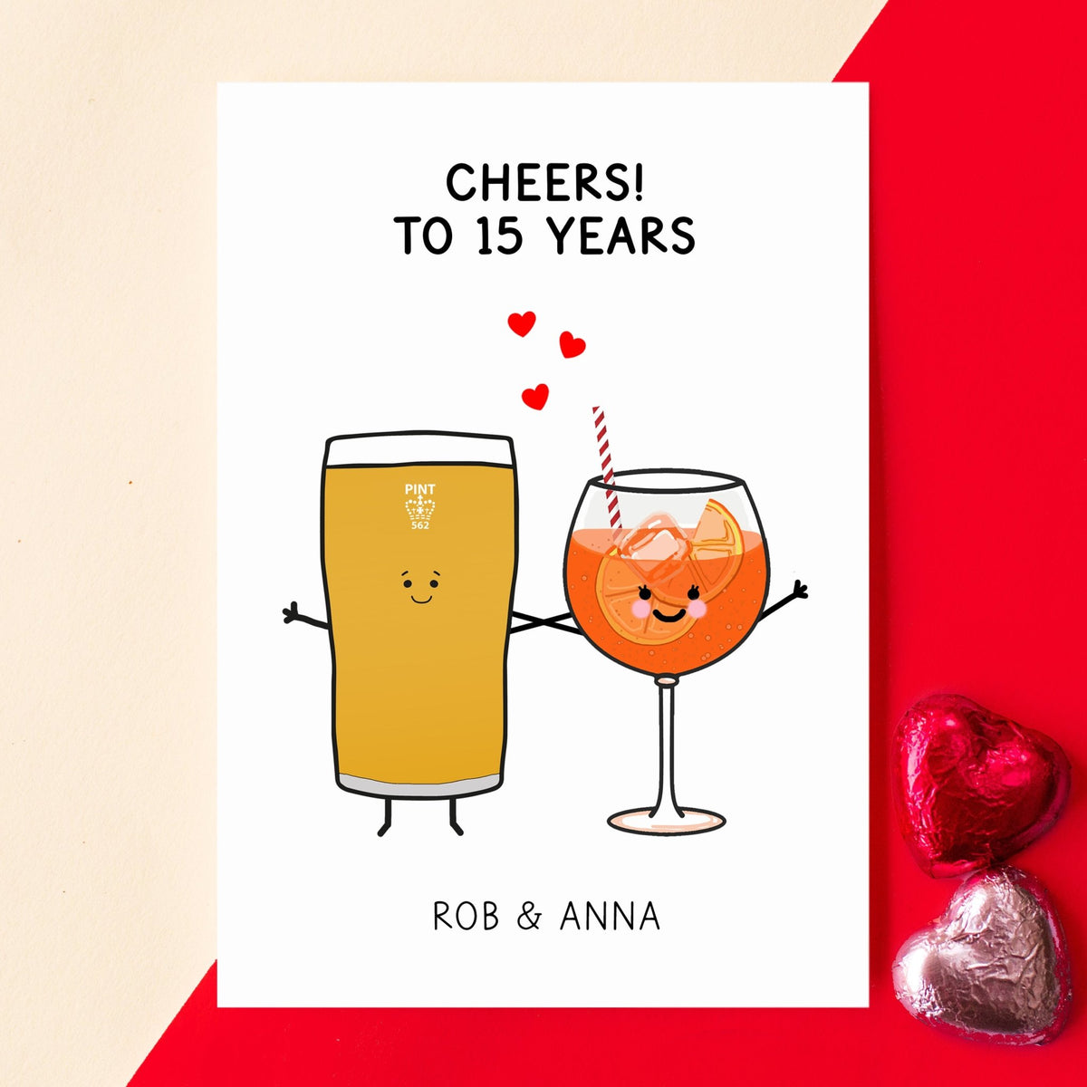 Personalised Drinks Anniversary Card - Of Life & Lemons®