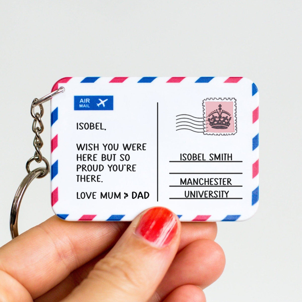 University Personalised Good Luck Keyring - Of Life & Lemons®