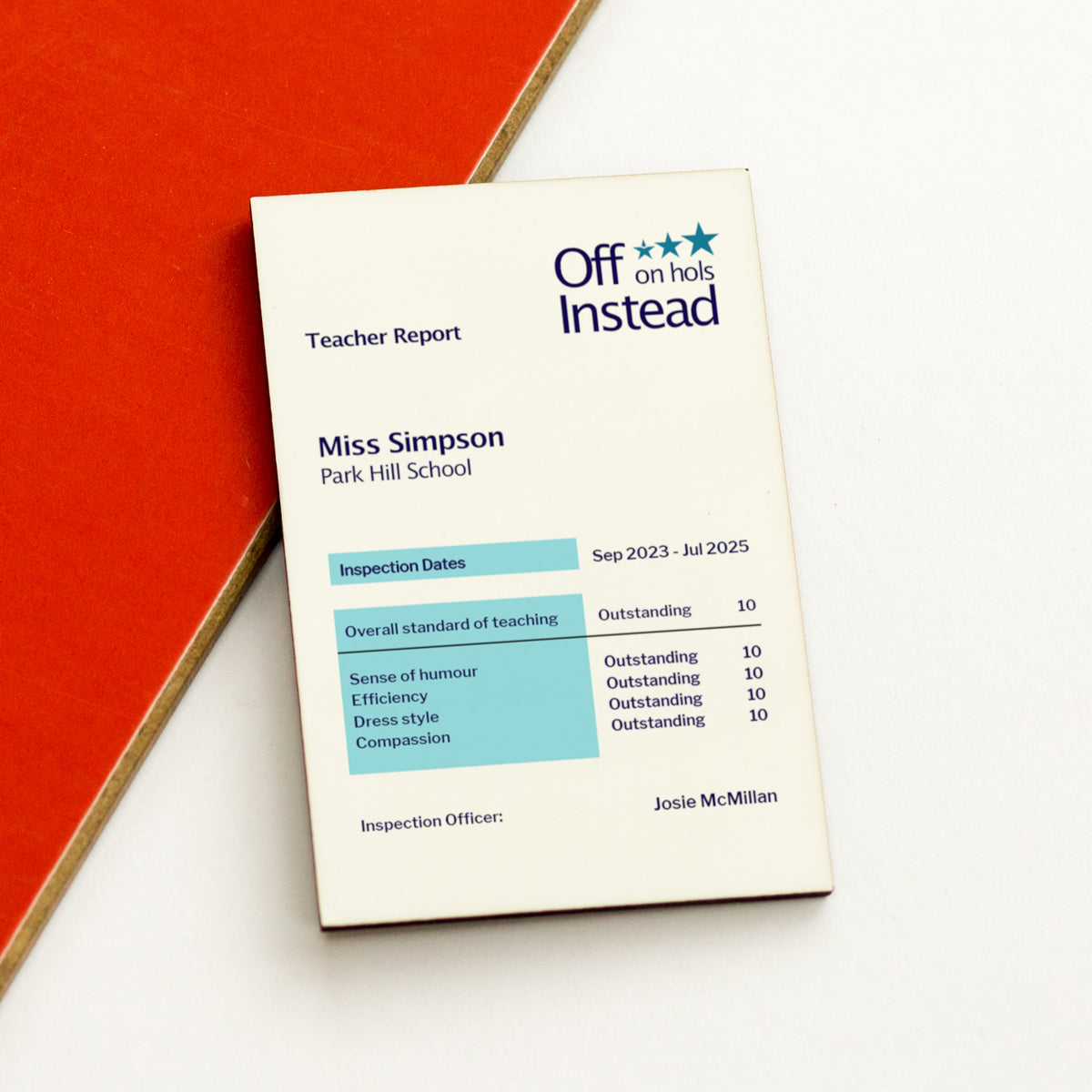 Personalised Ofsted Report Fridge Magnet - Of Life & Lemons®
