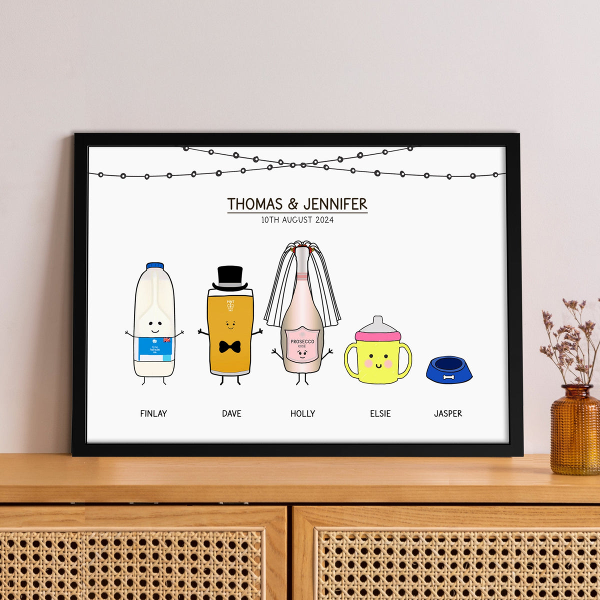 Personalised Drinks Wedding Print - Of Life & Lemons®