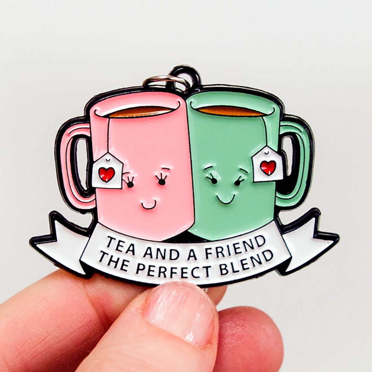 'Tea and a Friend' Keyring - Of Life & Lemons®
