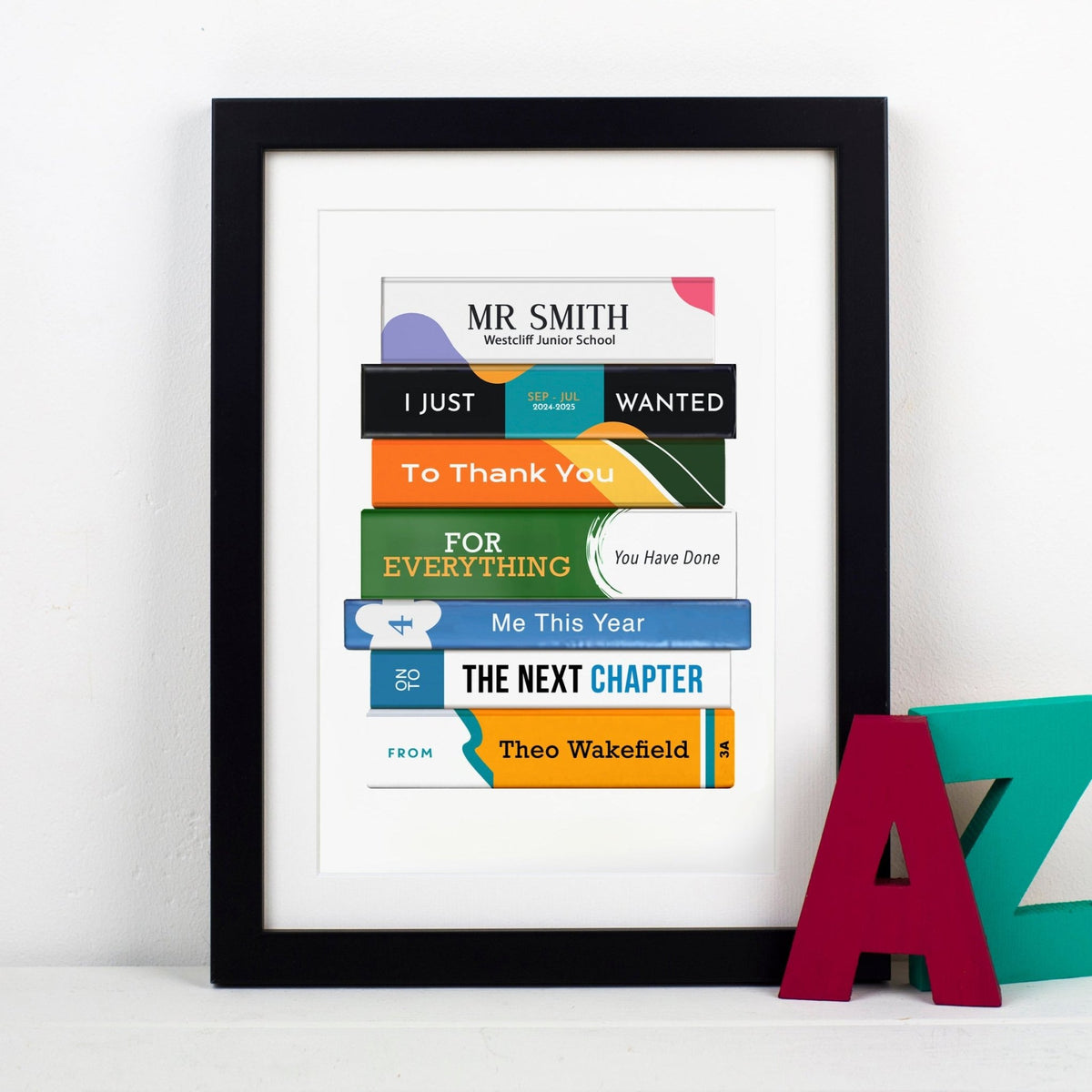 Personalised ' Thank you Teacher' Print - Of Life & Lemons®