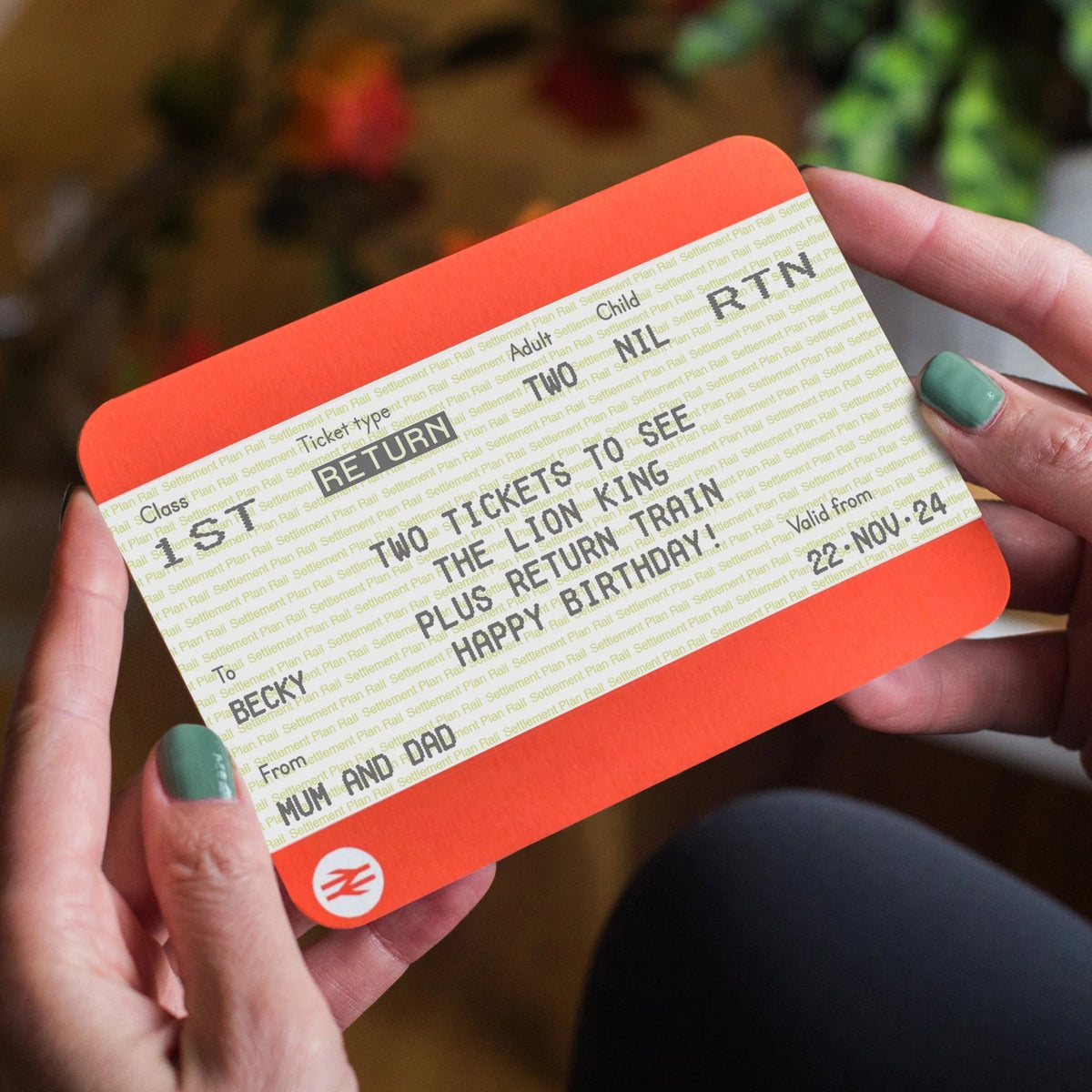 Personalised Train Ticket Gift Voucher - Of Life & Lemons®