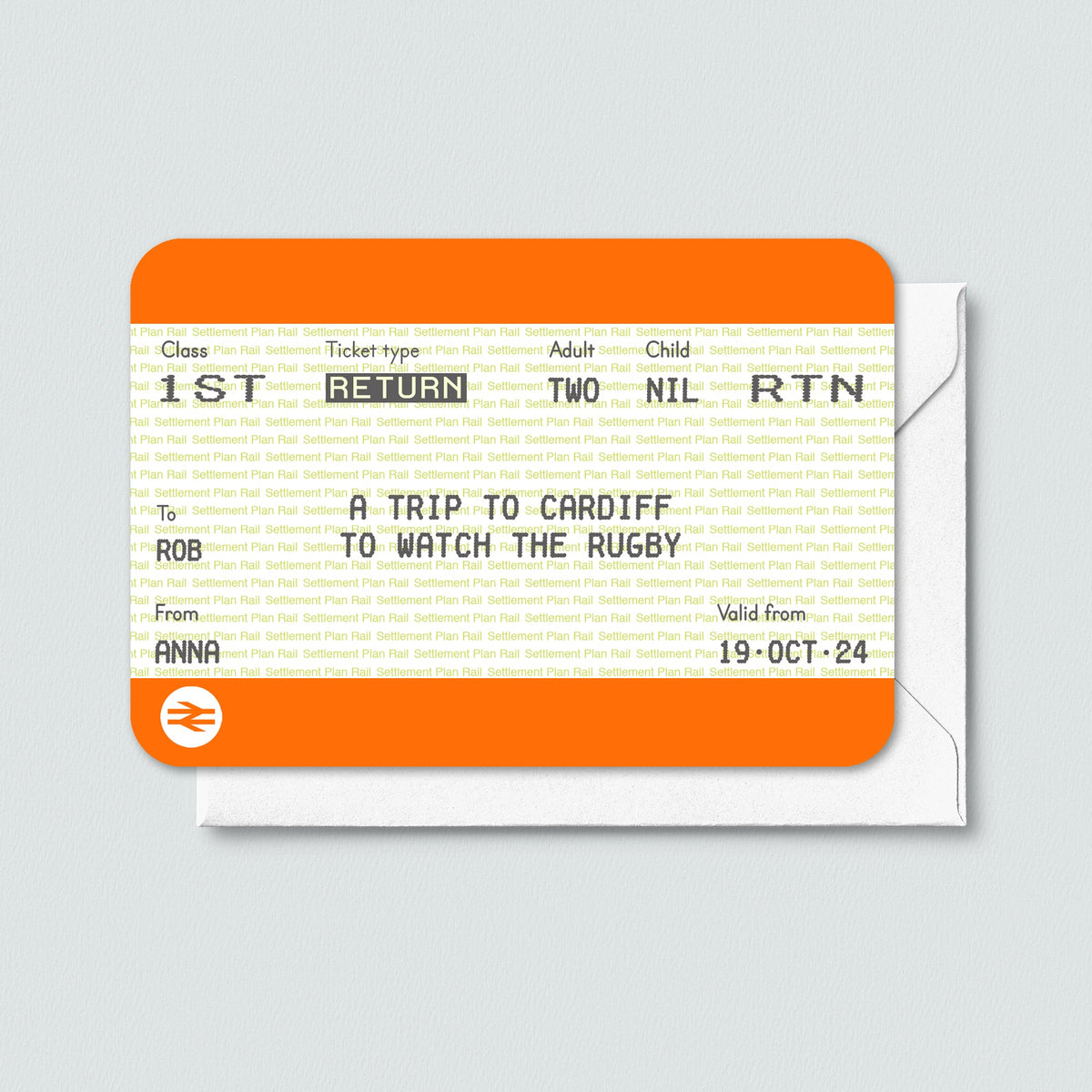 Personalised Train Ticket Gift Voucher - Of Life & Lemons®