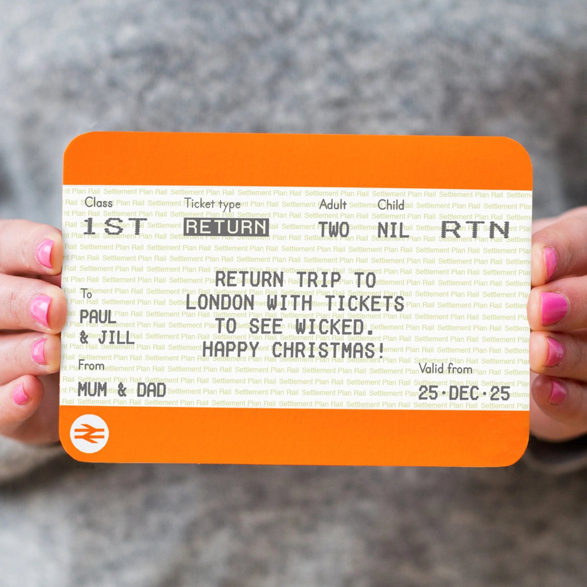 Personalised Train Ticket Gift Voucher - Of Life & Lemons®