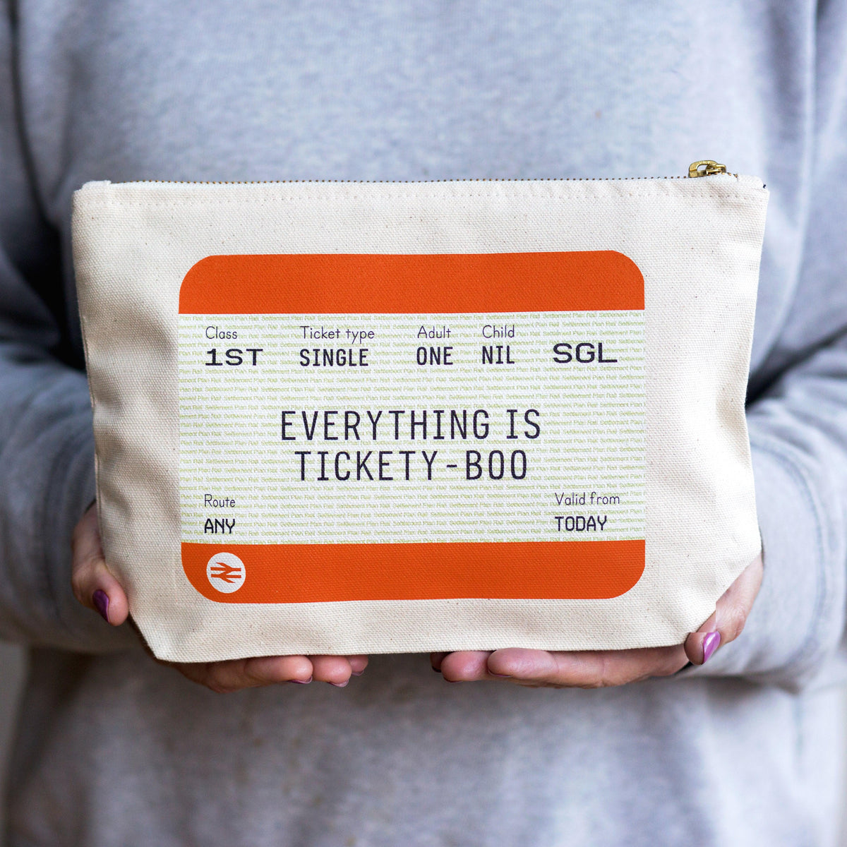 Funny Train Ticket Make Up Bag - Of Life & Lemons®