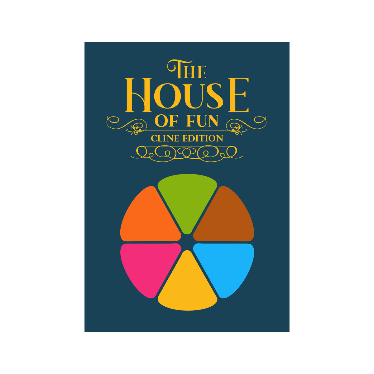 customised print for families titled the house of fun and personalised with your family name