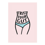 trust your gut postcard
