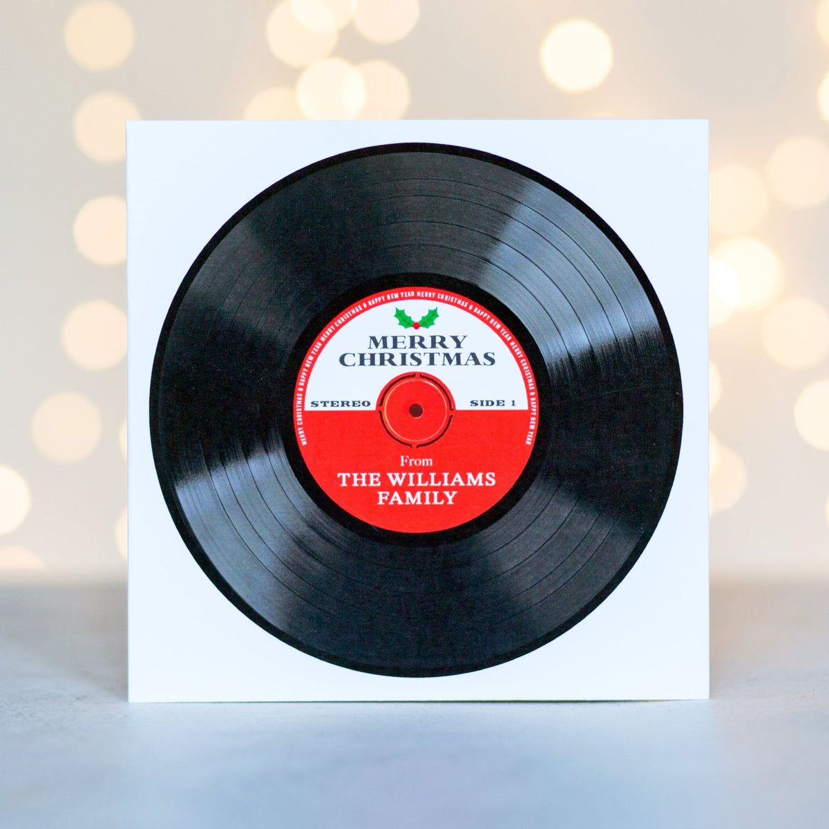 Personalised Vinyl Record Christmas Card - Of Life & Lemons®