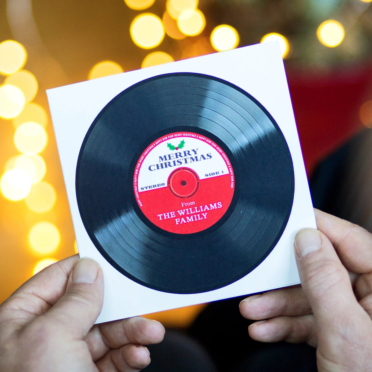 Personalised Vinyl Record Christmas Card - Of Life & Lemons®