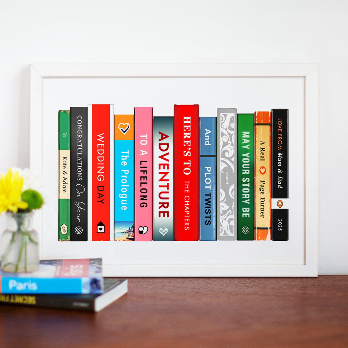 Personalised Books Wedding Print - Of Life & Lemons®