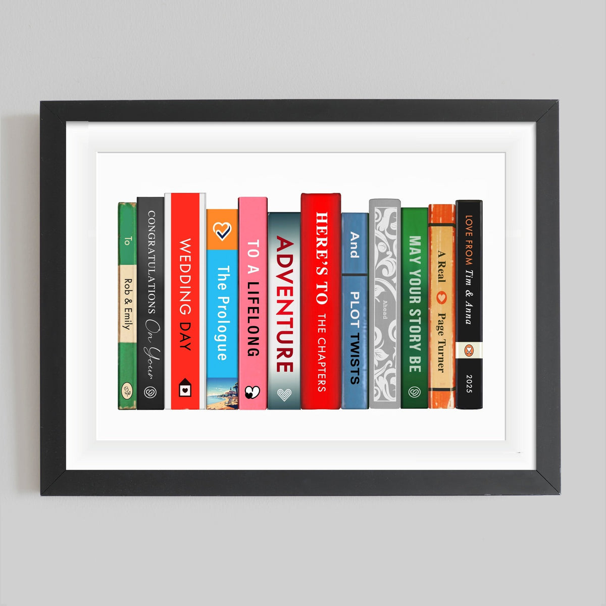 Personalised Books Wedding Print - Of Life & Lemons®