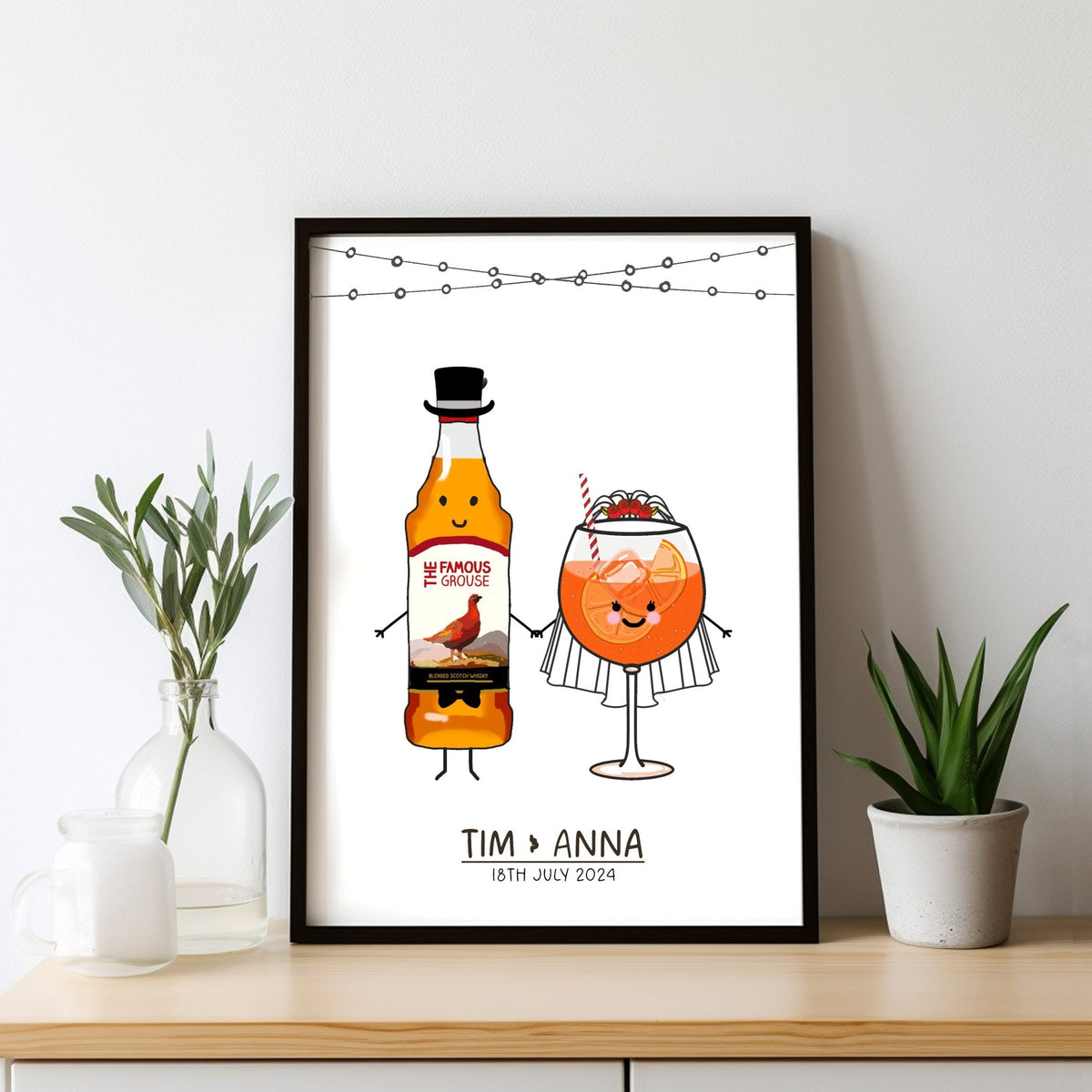 Personalised Drinks Wedding Print - Of Life & Lemons®
