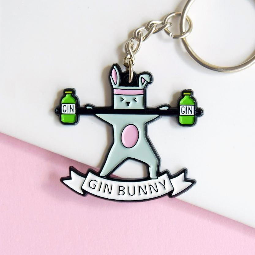 'Gin Bunny' Gin Keyring - Of Life & Lemons®