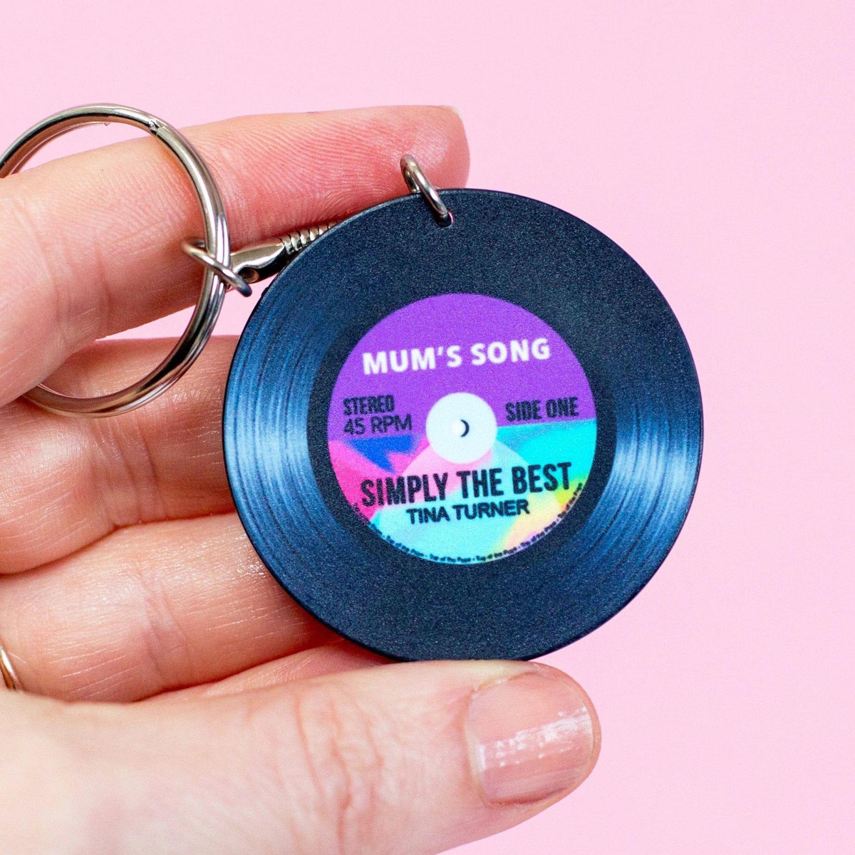 'Mum's Song' Personalised Vinyl Keyring for Mum - Of Life & Lemons®