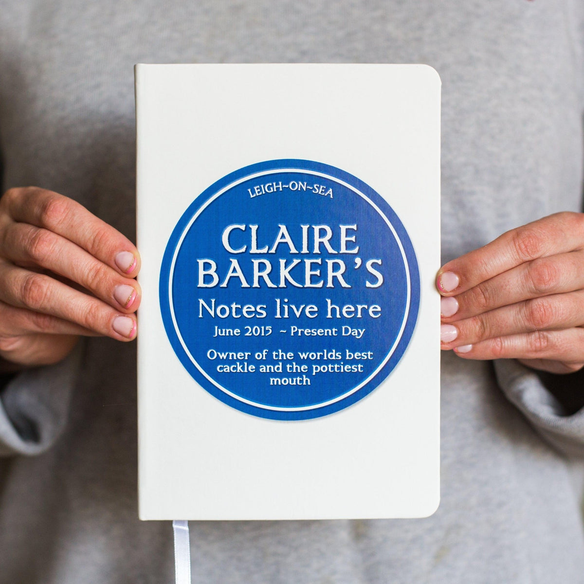 Personalised Blue Plaque Notebook - Of Life & Lemons®