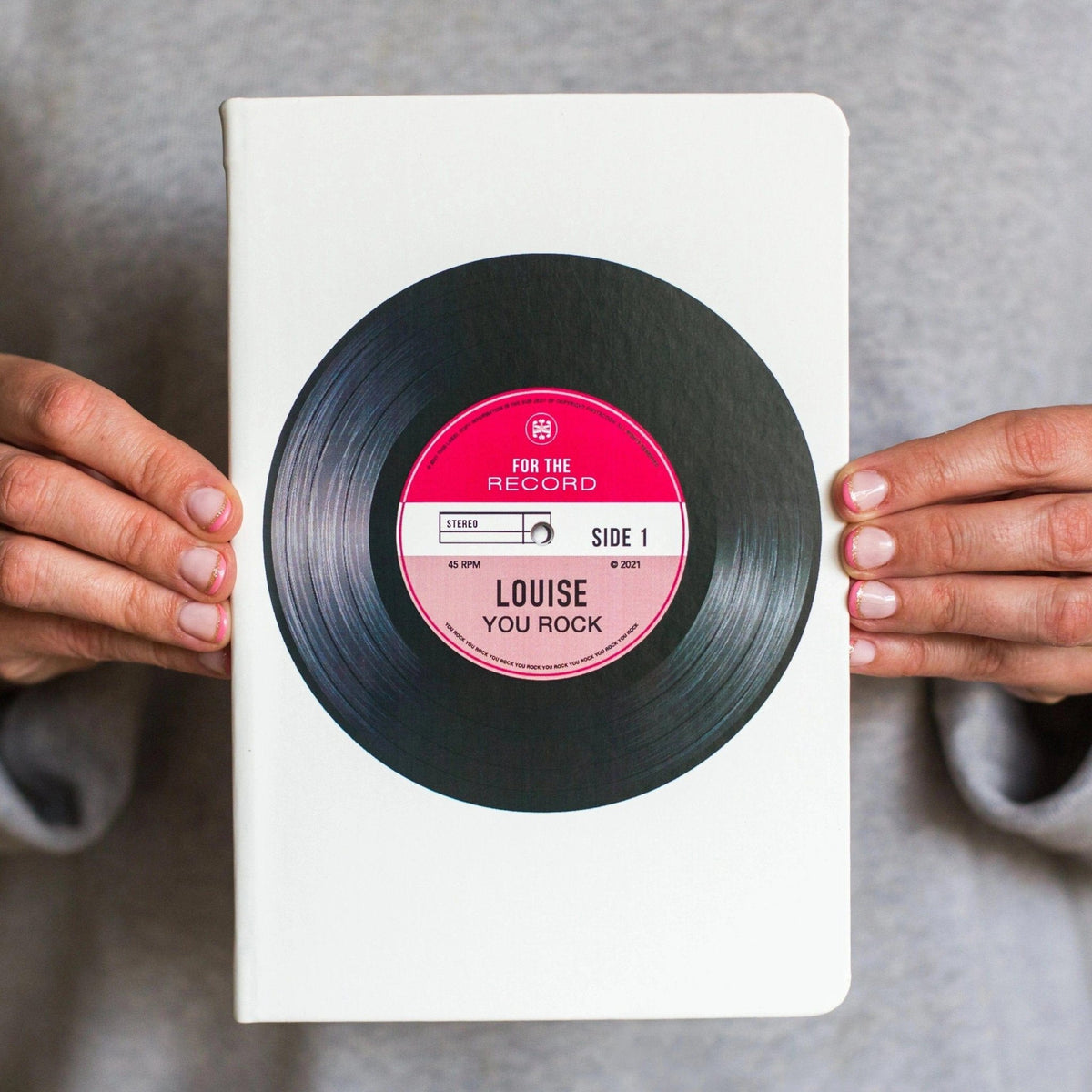 'You Rock' Personalised Vinyl Record Notebook - Of Life & Lemons®