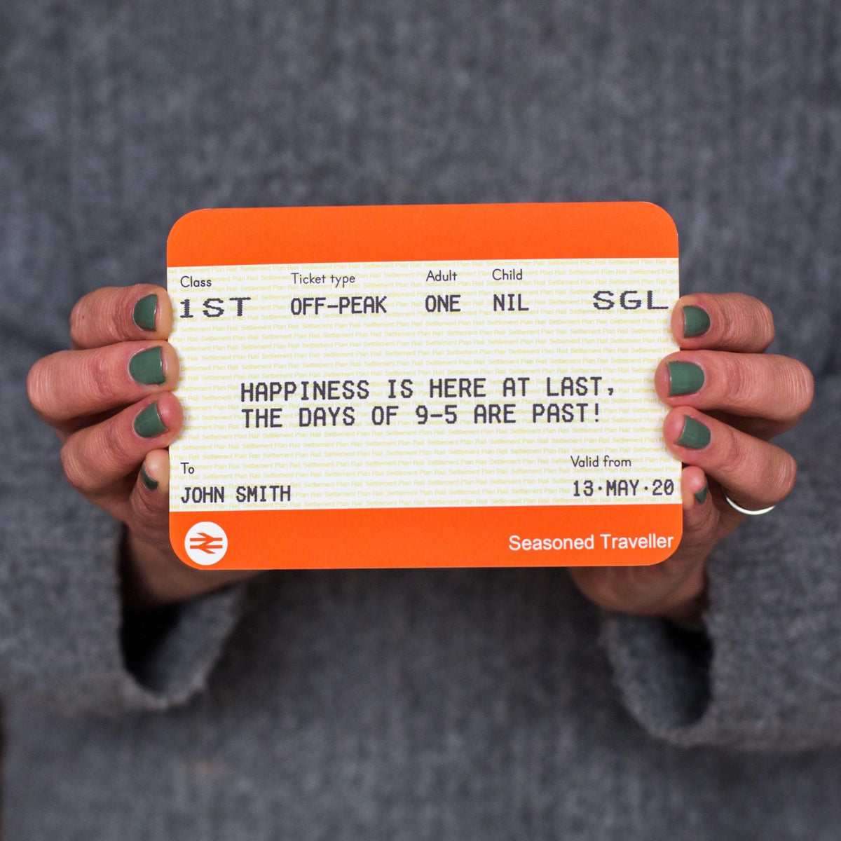 Personalised Train Ticket Retirement Card - Of Life & Lemons®