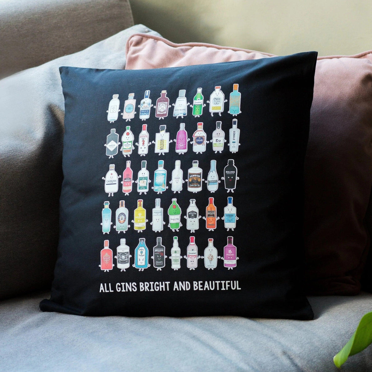 'All Gins Bright & Beautiful' Cushion - Of Life & Lemons®