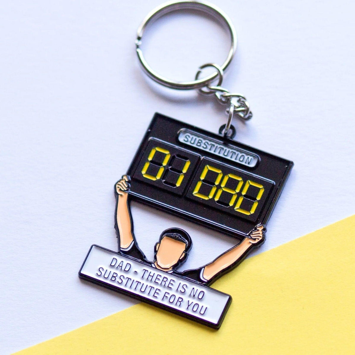 'No Substitute' Football Keyring for Dad - Of Life & Lemons®