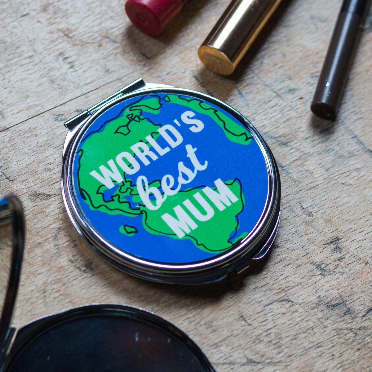 'World's Best Mum' Compact Mirror - Of Life & Lemons®