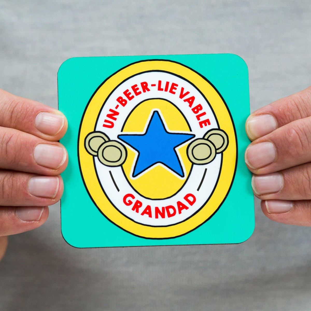 Funny Beer Mat Style Coaster for Grandad - Of Life & Lemons®