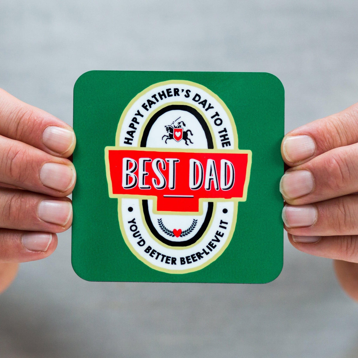 Funny Father's Day Beer Mat Coaster - Of Life & Lemons®