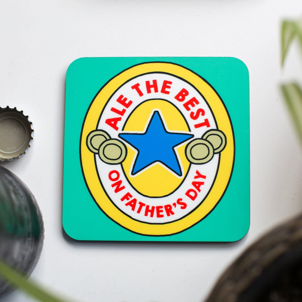 Funny Beer Mat Style Coaster for Dad - Of Life & Lemons®