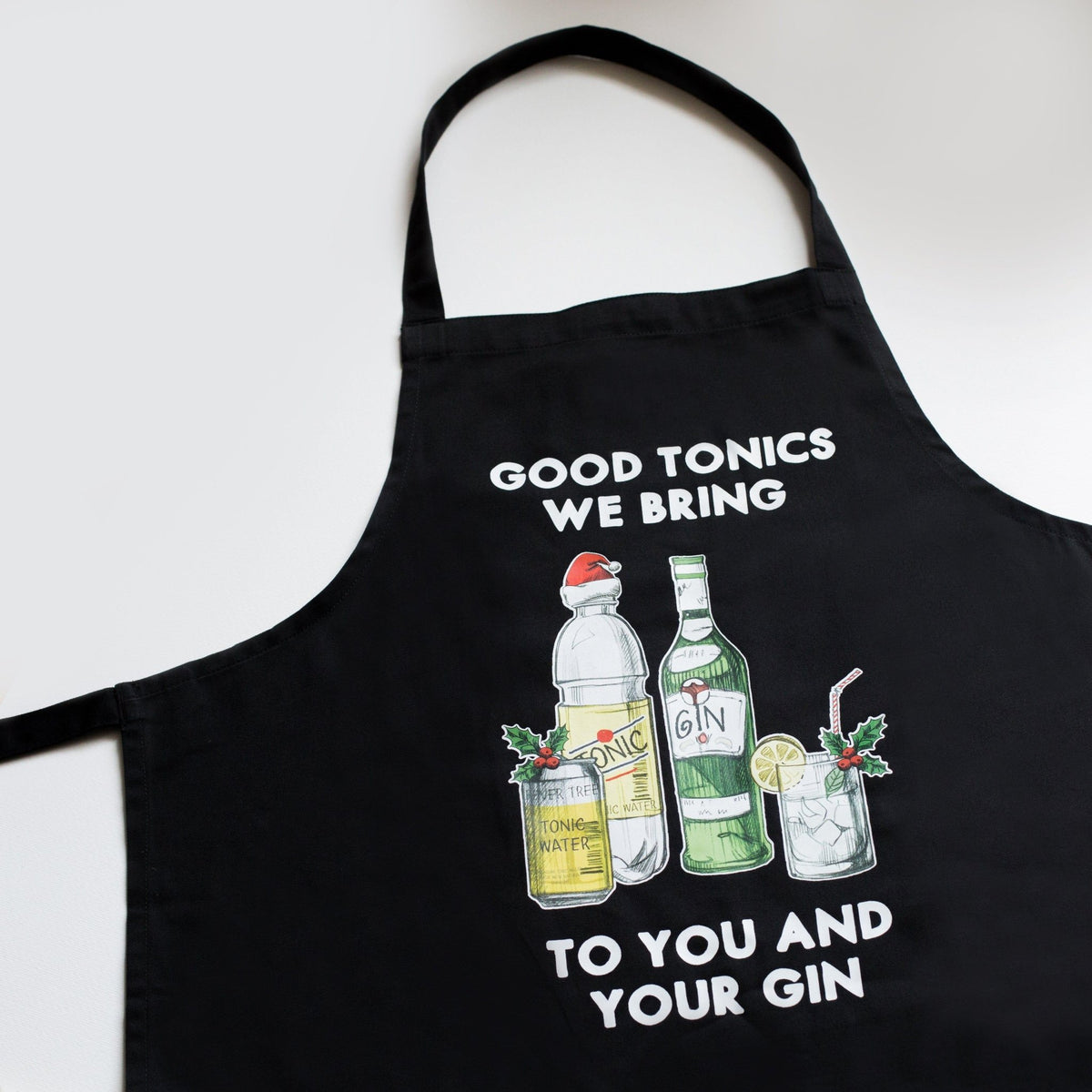 'Good Tonics We Bring' Gin Christmas Apron - Of Life & Lemons®