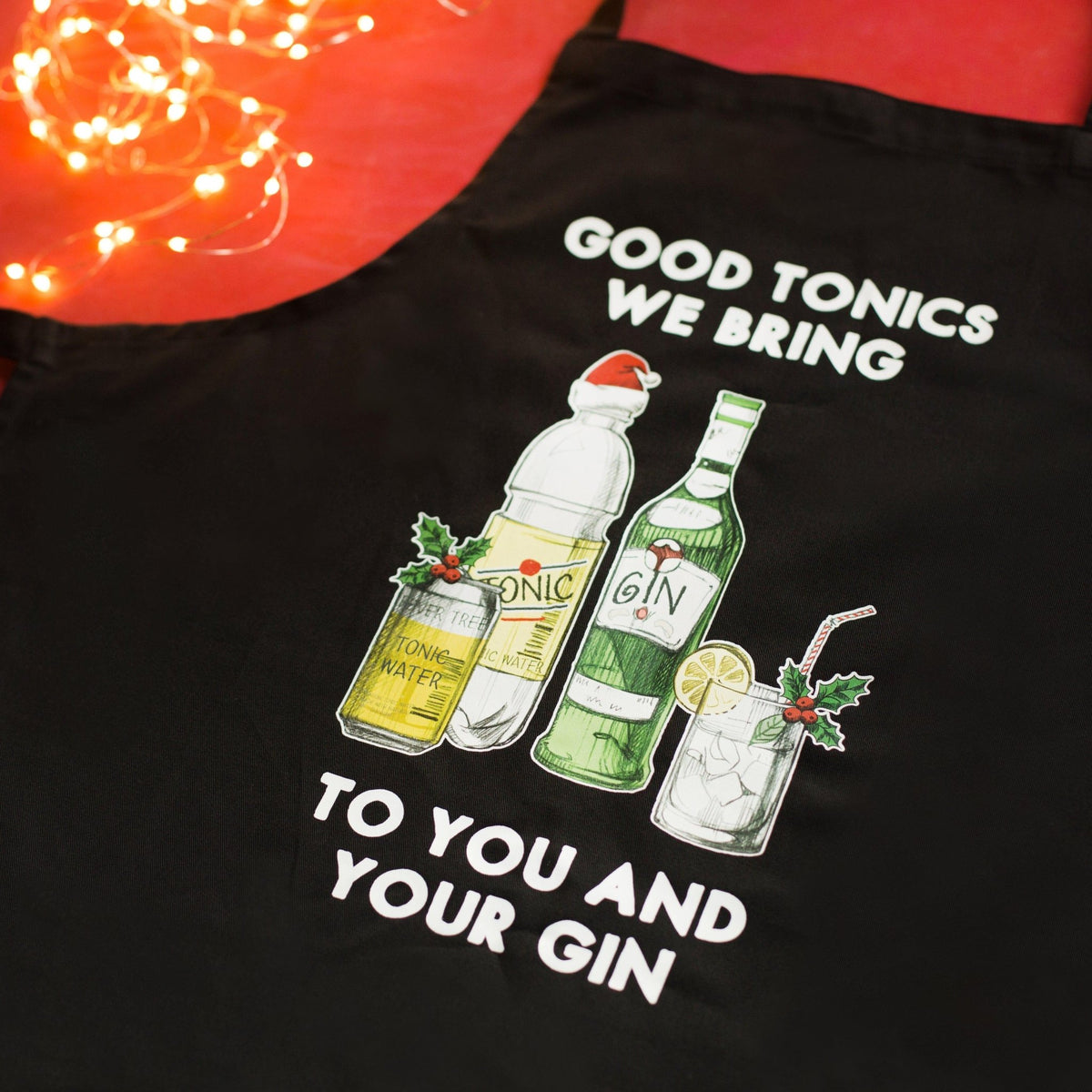 'Good Tonics We Bring' Gin Christmas Apron - Of Life & Lemons®