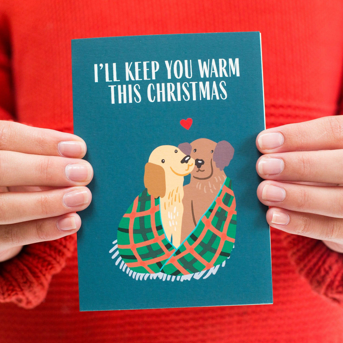 'I'll Keep You Warm' Cute Dog Christmas Card Christmas Cards Of Life & Lemons