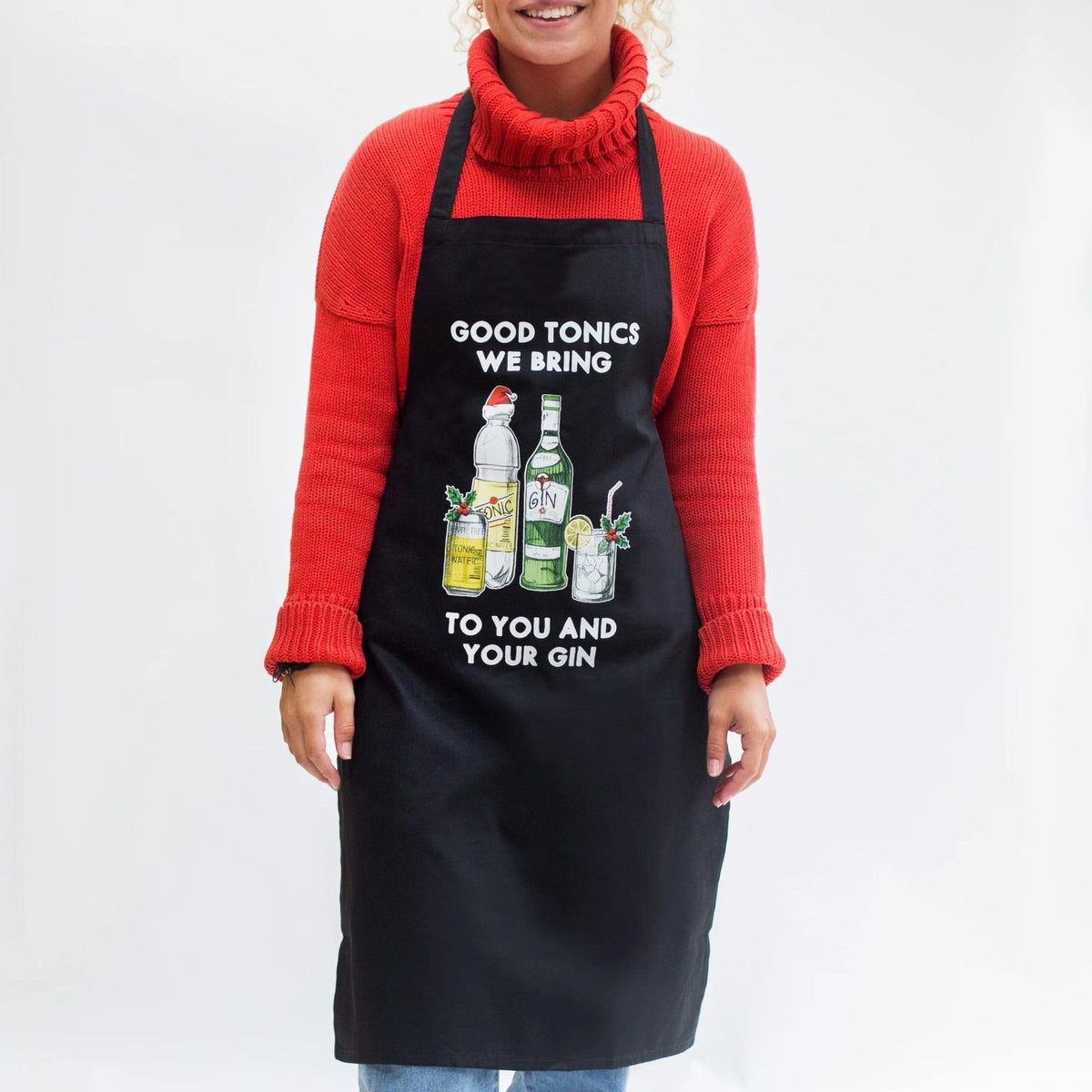 'Good Tonics We Bring' Gin Christmas Apron - Of Life & Lemons®