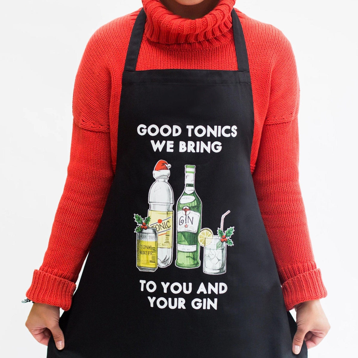 'Good Tonics We Bring' Gin Christmas Apron - Of Life & Lemons®