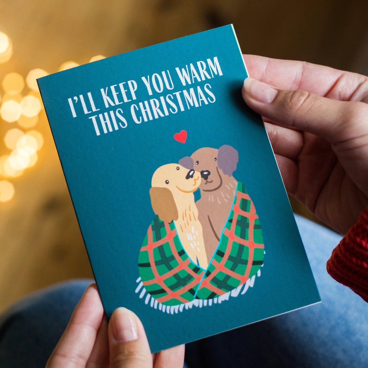 'I'll Keep You Warm' Cute Dog Christmas Card Christmas Cards Of Life & Lemons