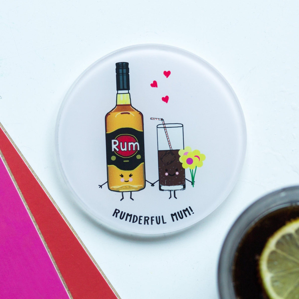 Funny Rum Coaster for Mum - Of Life & Lemons®