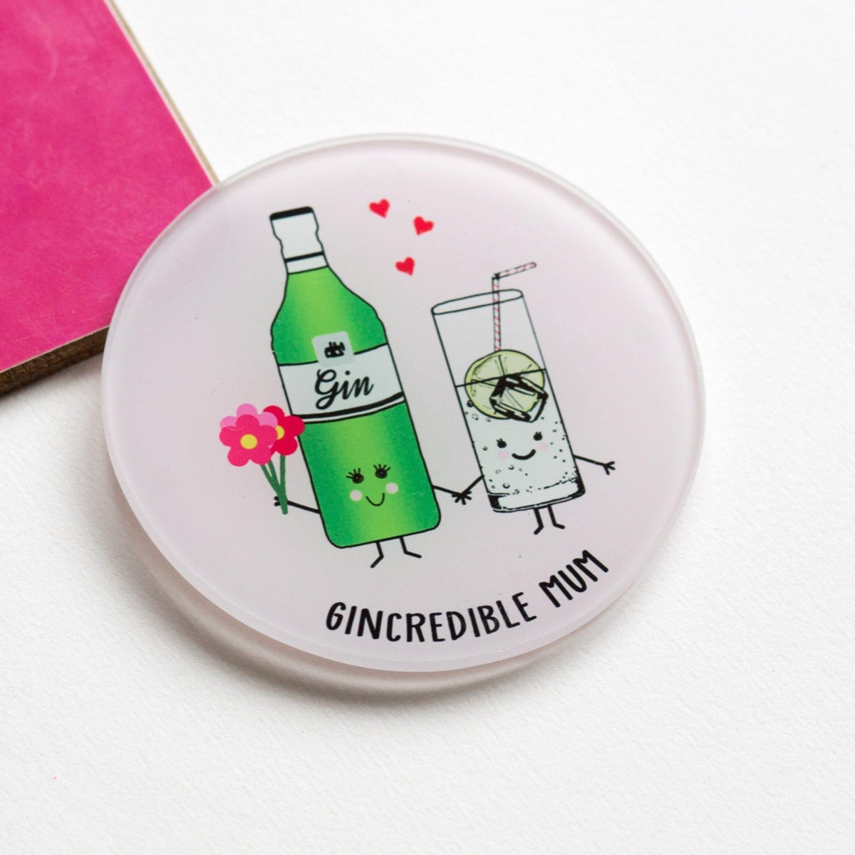 Funny Gin Coaster for Mum - Of Life & Lemons®