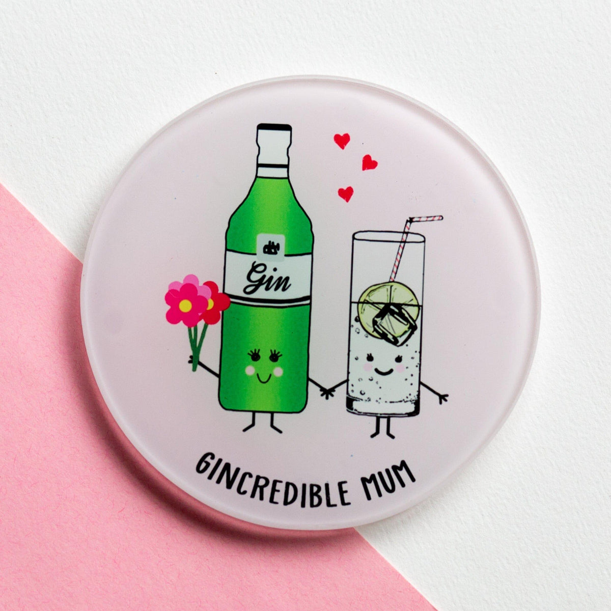 Funny Gin Coaster for Mum - Of Life & Lemons®