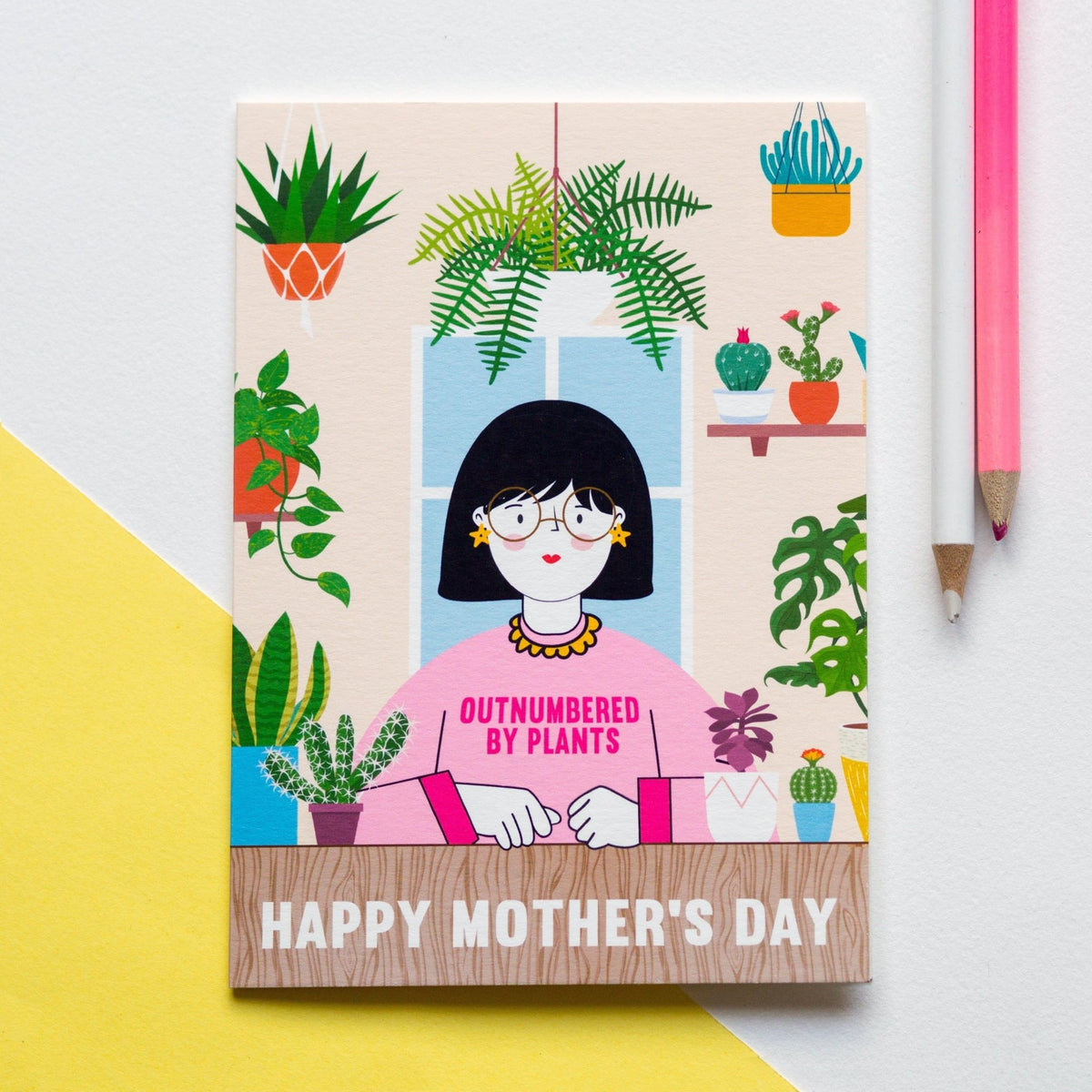 'Outnumbered By Plants' Mother's Day Card - Of Life & Lemons®