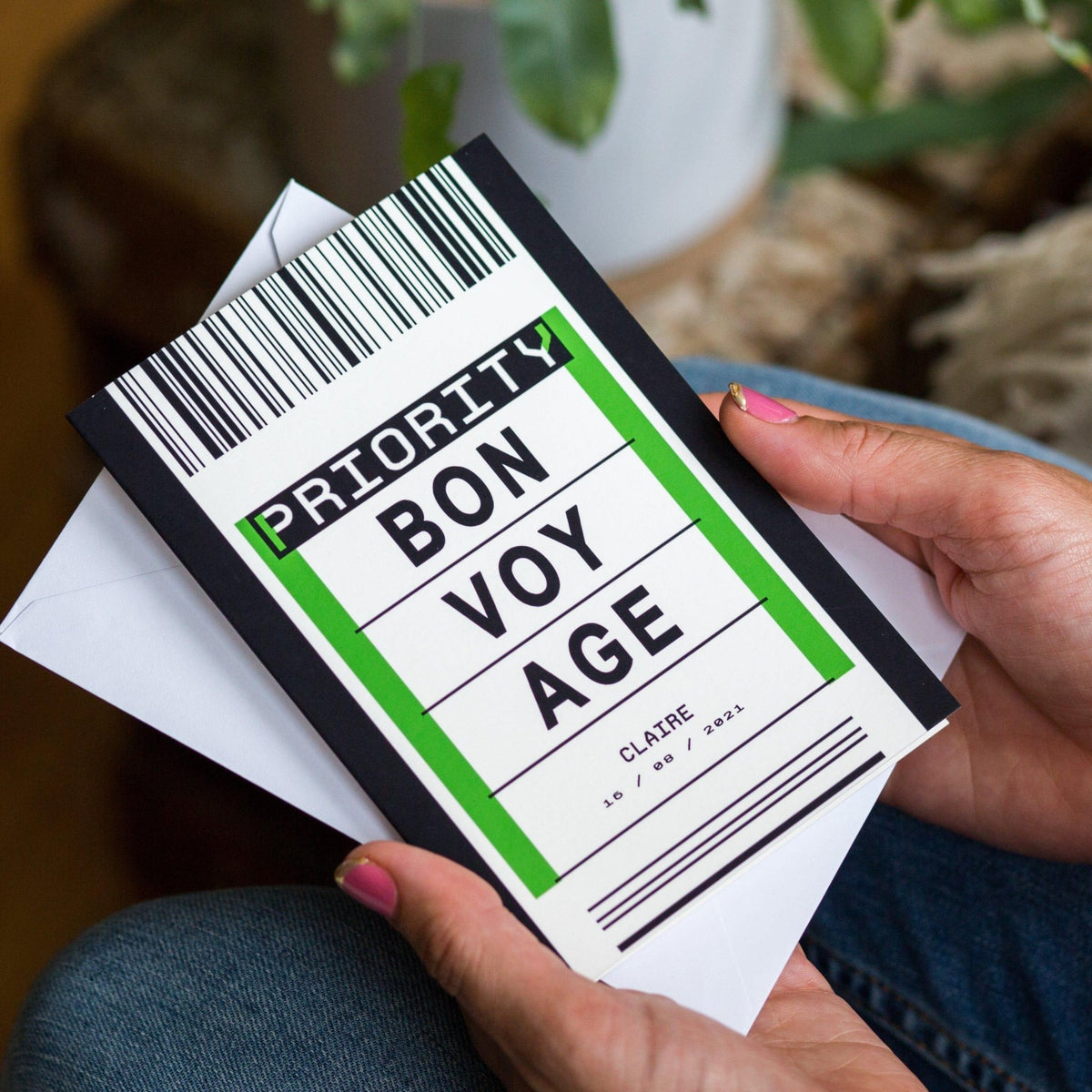 Personalised 'Bon Voyage' Card - Of Life & Lemons®