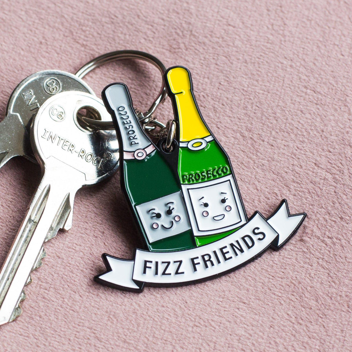 Prosecco Friendship Keyring - Of Life & Lemons®