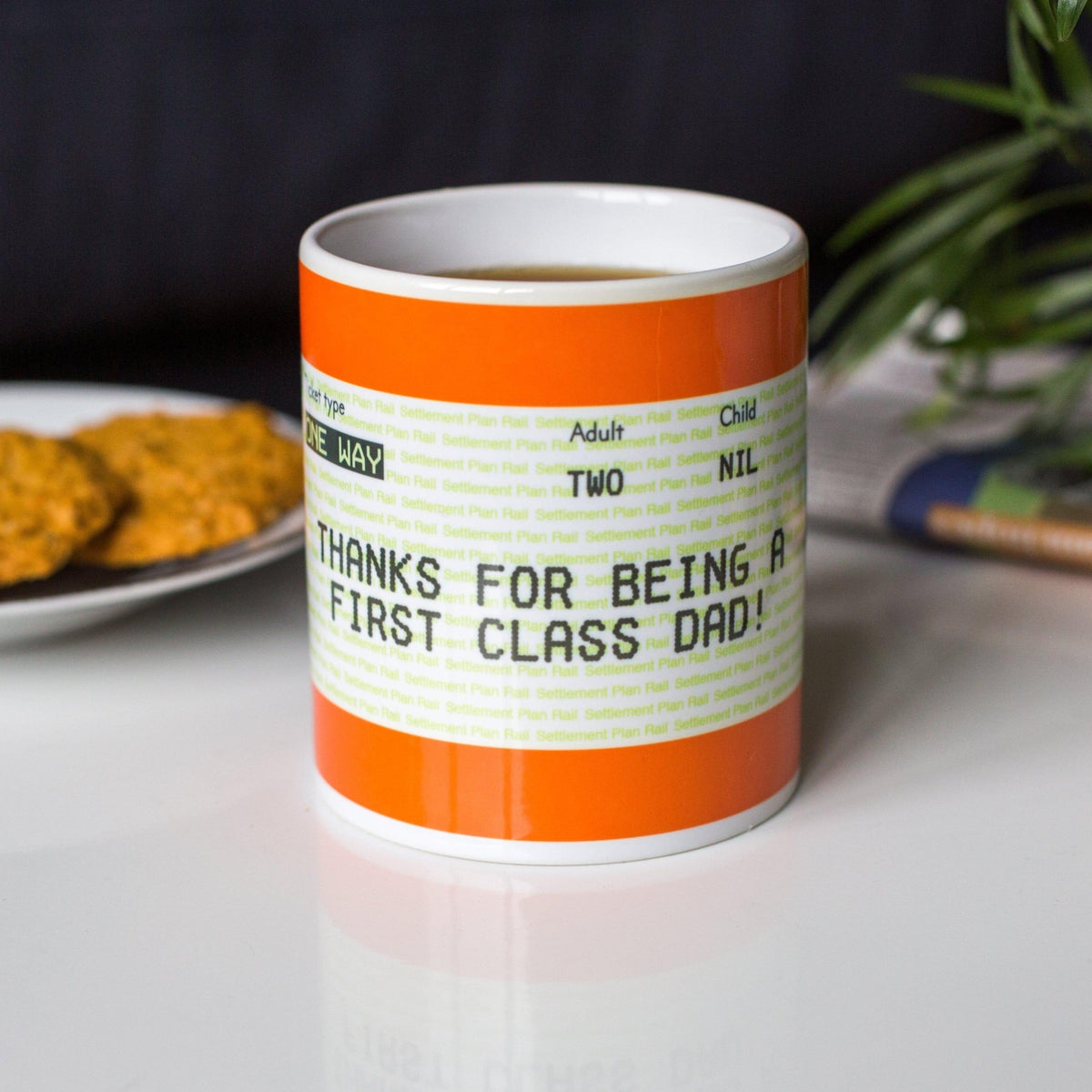 Personalised Train Ticket Mug for Dad - Of Life & Lemons®