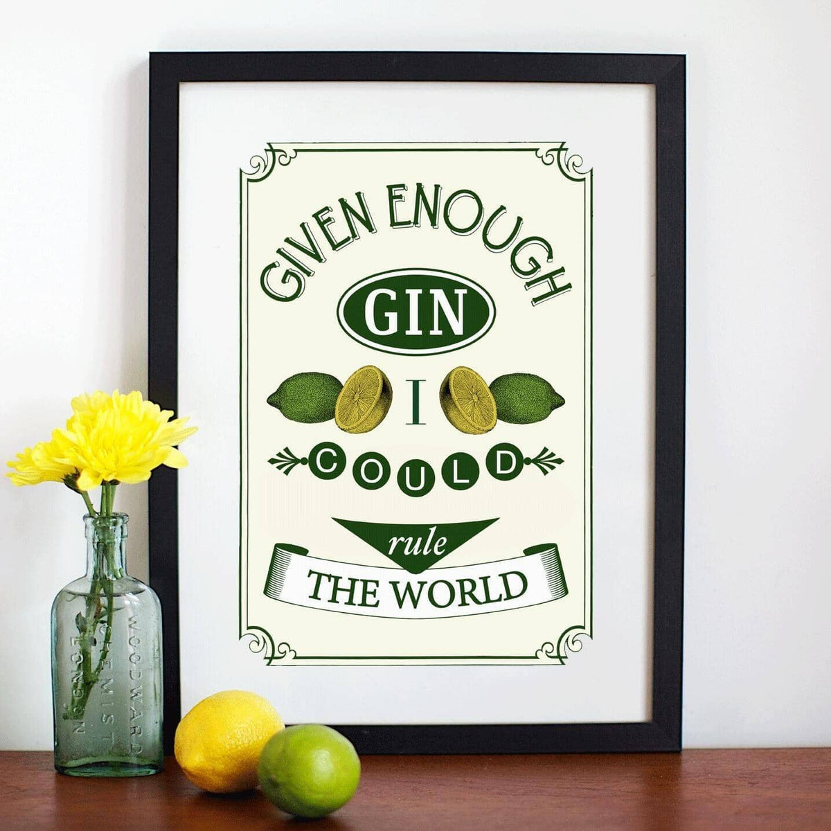 Gin Quote Print - Of Life & Lemons®