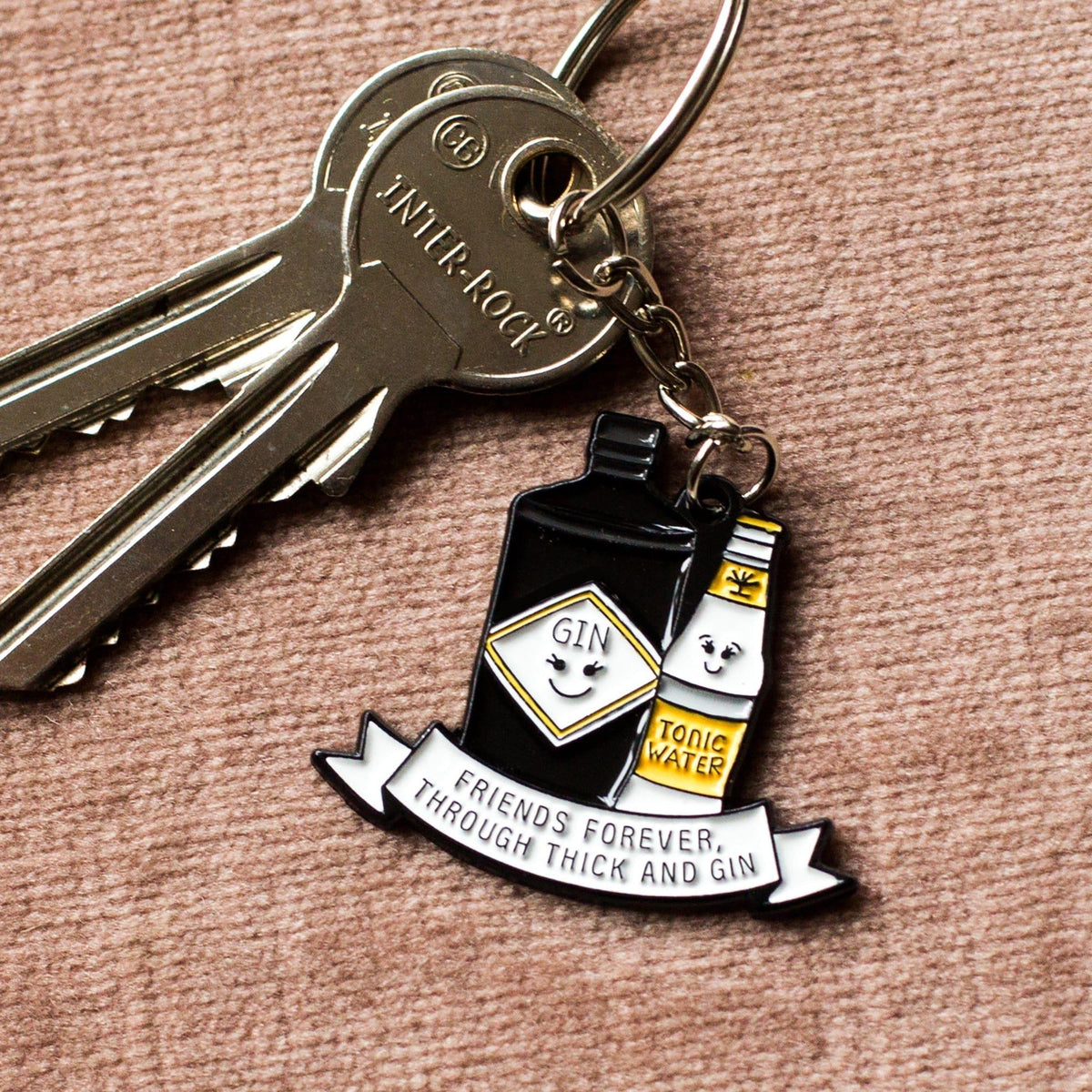 'Thick & Gin' Friendship Keyring - Of Life & Lemons®