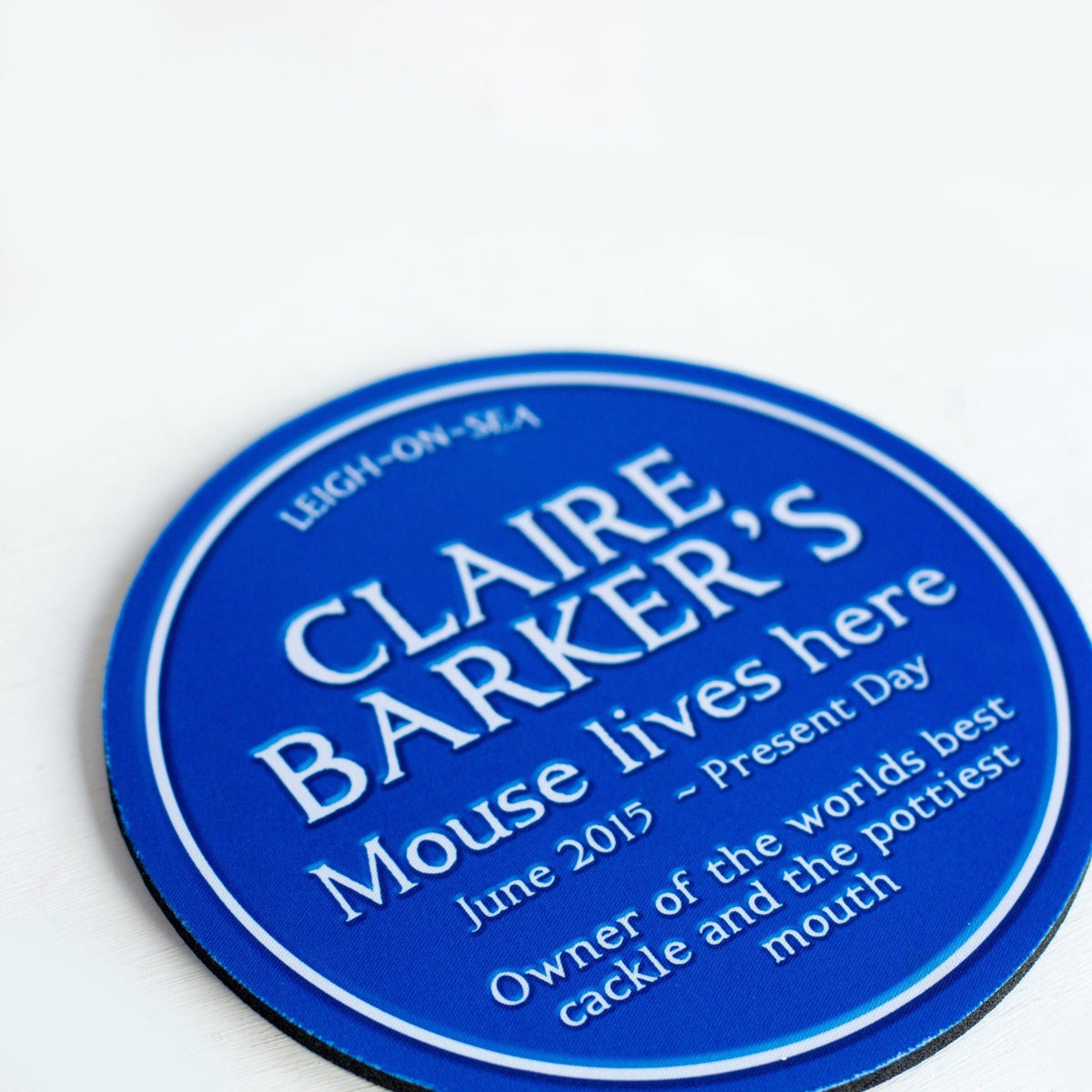 Personalised Blue Plaque Mouse Mat - Of Life & Lemons®